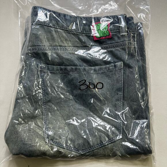 Y2K Empyre Sydney Petrol Wash Loose Fit Denim Shorts Women Sz 12 baggy loose - Picture 13 of 13